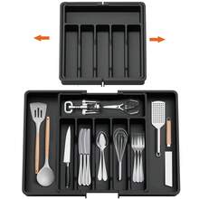 1 Expandable 9-Grid Cutlery Storage Box, Adjustable Cutlery Organizer, Expanding 9-Grid Cutlery Tray, Expandable Kitchen Utensil Tray, Tight-Fitting Silverware Storage Divider, Unfinished Plastic Cutlery Rack, Large Space, Multi-Purpose, Cutlery And Cutlery Holder, Adjustable Plastic Storage Box, A Must-Have For The Home, Suitable For Storing Spoons, Forks, Knives - Nhiều màu - Xem 8