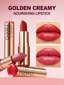 HANDAIYAN 4g Moisturizing Waterproof Long-Lasting Natural Lipstick, Suitable For Halloween, Christmas, Autumn/Winter, Makeup Parties, Fashion, Campus, Daily Wear
