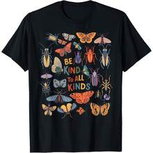 Sé amable con todo tipo de bichos. Camiseta de coleccionista de entomología e insectos - Negro - Ver 1