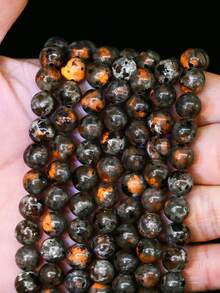 1 件 15 英寸 4/6/8/10/12 毫米天然石圆珠，青金石/玛瑙/绿松石等。天然能量疗愈石，用于脉轮疗愈、DIY 珠宝制作、手链、项链和工艺品