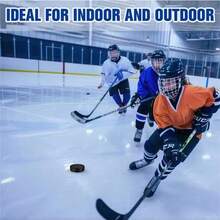 1pc Rubber Curved Hockey Puck, Curved Hockey Ball - Stackable Foam Core With Rubber Surface, For Indoor/Outdoor/Tabletop Use - Suitable For Street, Roller, Floor Hockey Training - Durable For Youth, Adult, Home, School, League, Recreation Play, Smooth Textured Grip, Suitable For Indoor Practice And Classic Training, Black, Practice Equipment, Stylish Ball Design, Durable Structure