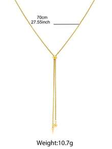 3pcs/Set Elegant Stainless Steel Bow Decor Jewelry Set, Simple & Fashionable For Daily/Gift - Necklace Set - View 9