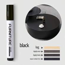 1pc Wood Grain 12-Piece Touch Up Markers, Repair Pens For Restoring Scratches & Chips On Hardwood Composite Flooring, Waterproof & Smudge-Proof Filler Pen, Scratch Repair Marker