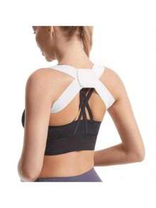 1/2pcs Unisex Posture Corrector, Adjustable Upper Back Support Clavicle, Provides Comfortable Neck And Shoulder Alignment (Pink), Also Available In 3/4/5/6pcs; Unisex Posture Corrector, Body Health Fixed Upper Back Support Clavicle Back And Shoulder, Invisible Under Clothes, Black Fitness Accessory