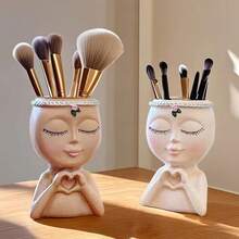 1 pieza Soporte de bolígrafo con forma de corazón minimalista para niña, organizador de escritorio multifuncional, adecuado para 30 hogares - Soporte de bolígrafo, caja de almacenamiento para brochas de maquillaje y jarrones, decoración de oficina, accesorio para arreglos florales, adecuado para 11 festividades, regalo perfecto para familiares y amigos