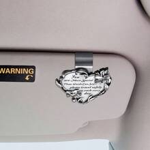 Heart Shaped Visor Clip Car Visor You Are More Special Than Words Can Say Please Travel Safely Each Every Day Medal Bless Travel Safely Visor Clip Present Parent Family Driver4 Pcs - 4 - 查看 6