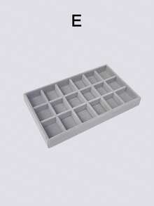 绒布首饰托盘抽屉隔板收纳架可堆叠珠宝收纳盒项链手链展示托盘可放置耳环戒指胸针手表可堆叠珠宝收纳盒适用于抽屉式绒布首饰托盘带分隔板耳环架和戒指展示盒项链收纳适合女士和女孩 - 彩色 - 查看 25