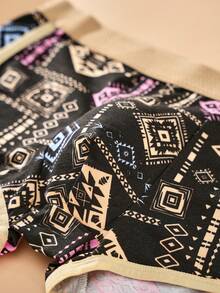 3 Pcs Men's Pattern Digital Printing Casual Simple Comfortable Boxer Briefs - Black - View 5