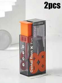 2pcs Portable Dental Floss Holder Set, Includes Dental Floss, Convenient To Carry, Suitable As Gifts For Couples, Friends And Family, Also Suitable For Christmas, New Year, Valentine's Day And Other Holidays - Multicolor - View 16