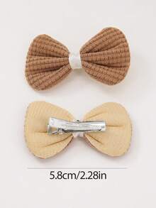 Bộ 10 chiếc kẹp tóc nơ bằng vải màu kaki trơn dành cho bé gái, phụ kiện tóc dễ thương, phù hợp sử dụng hàng ngày. - Nhiều màu - Xem 3