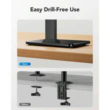 Monitor Stand, Freestanding VESA Mount 13 To 34 Inch Screens, Holds Up To 44lbs, 5 Height Options, Swivel Desk Stand Riser With 360 Rotation, VESA 75x75mm100x100mm - Black - View 6