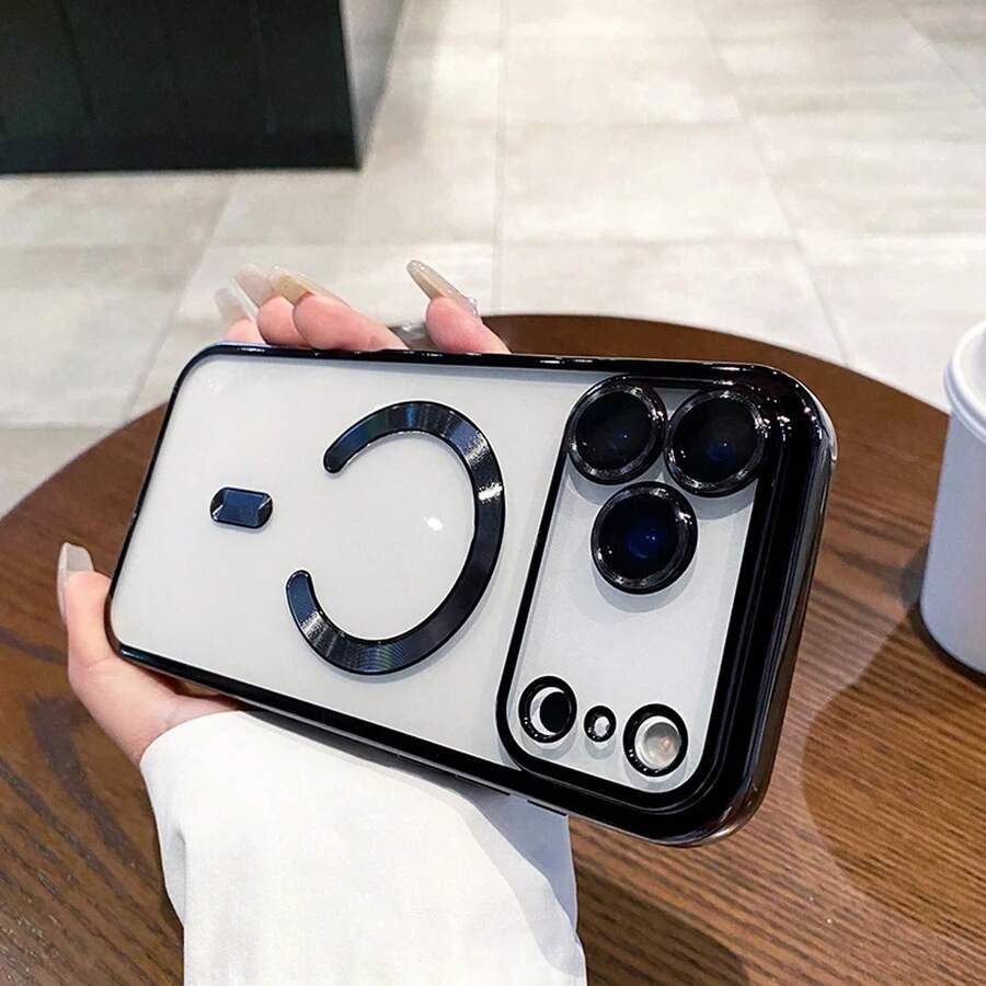 Magnetic Clear For IPhone 17 17 Air 17 Pro 17 Pro Max Case With Camera Lens Protector [Compatible With MagSafe] Luxury Plating Edge Slim Soft TPU Cover Protective Phone Case Compatible With IPhone 13 11 16 Pro Max 15 14 12 X XR XS 7 8 Plus 16e