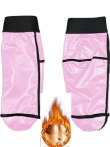 1 Pair, 2026 New Sweat-Proof Shoe Covers, PU Material Sports Sweat-Proof Shoe Covers, Sauna Heat-Retaining Anti-Drying Moisturizing Smooth Coating, Absorbent & Breathable, Also Suitable For Household Use. - Pink - View 2