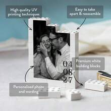 Personalized Couple Photo Gift, Anniversary Memorabilia, Christmas Gift, Building Block Memory Cube, Romantic Gift, Couple Gift, Wedding Anniversary Gift, Special Memories/Birthday Celebration/Family Photo Display/Home And Office Decor/Any Special Occasion Gift