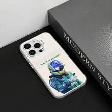 1PC F1 Racing 14 Fernando A-Alonso Phone Case Phone Case IMD Color Silver Shell Covercompatible With  16 15 14 13 12 11 Pro Max Plus,Covercompatible With  17 Case,  17 Pro Case,  17 Pro Max Case - Z8 - View 6