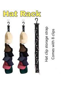 1/2 piezas Soporte de gorra de béisbol, soporte de gorra unisex con ganchos y sujetadores, adecuado para armarios y puertas de gabinetes, estante de almacenamiento de sombreros en la puerta y la pared, adecuado para amantes de las gorras de béisbol para almacenar y mostrar en el armario. Dormitorio, organizador, almacenamiento en el hogar, camiseta blanca para mujer, pantalones negros para mujer, ropa de invierno para damas, vestido