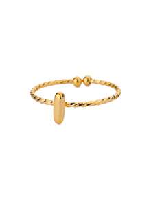 1 Buah Cincin Huruf Awal Tebal Lucu untuk Wanita, Warna Emas, Baja Tahan Karat, Huruf A-Z, Cincin yang Dapat Diatur, Perhiasan Pernikahan Estetis, Hadiah - Yellow Gold - View 27