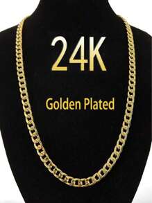 Collar de cadena unisex chapado en oro de 18K de 8 mm, collar de joyería de cadena de acero inoxidable de moda para hombres, decoración diaria de estilo punk y hip hop, cadena ancha de estilo vaquero y de acero de cuatro lados, nuevo producto de conjunto de collares para decoración diaria de estilo punk y hip hop, regalo de fiesta, regalo de Navidad y San Valentín