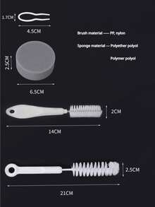 Kit de limpieza de fuente de agua potable WEIYIN, que incluye cepillo, pinzas y esponjas, adecuado para la mayoría de los dispensadores de agua y fuentes de mascotas