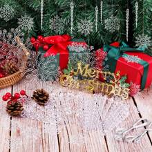 Local Warehouse Arrive In Three  52Pcs Christmas Snowflake D Rations, Icicles Ornaments Set Clear Snowflake Acrylic Christmas Ornaments For Christmas Tree D Rations