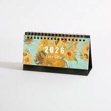 2026 Vintage Desktop Calendar Daily Monthly Portable Schedule Table Planner Date Organizer Desk Weekly Calendars Oil Painting For Home Office Supplies New Year And Presents Birthday Room Decoration
