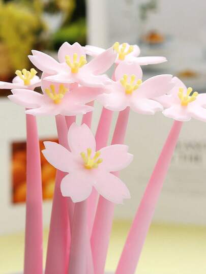 20/10/1pc Soft Floral Gel Pens, Elegant Water-Based Pens, Girly Series, Creative Stationery For Students And Office Use