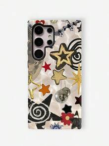 A Stylish Phone Case That Does Not Include A Lanyard Or Stand. This Whimsical 2-In-1 Retro Collage Phone Case Features An Aesthetic Star Design And Abstract Art Design. It Is Compatible With Samsung Galaxy S25/S25 Plus/S25 Ultra/S24/S24 Plus/S24 Ultra/S24 FE/S23/S23+/S23 Ultra/S22/S22+/S22 Ultra/S21/S21+/S21 Ultra/S20 Ultra/A71/A56/A55/A54/A53/A52/A34/A26/A15/A16/A14/A13/A06 And  17, 17 Air, 17 Pro, 16, 16 Plus, 16 Pro Max, 15 Plus, 15 Pro, 15 Pro Max, 14, 14 Plus, 14 Pro, 14 Pro Max, 13, And 13 Pro Max. - 多色 4 - 查看 8