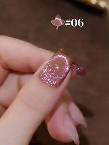 NAI SHI Nail Polish 12ML Capacity, 2025 Autumn And Winter Season, New Year New Gift, Sparkling Galaxy Crushed Diamond Rose Red, Night Cream Autumn Purple Gold Crystal Cat Eye Gel Nail Polish. Suitable For All Seasons, Translucent Cat Eye Magnetic Nail Beauty. - Multicolor - View 16