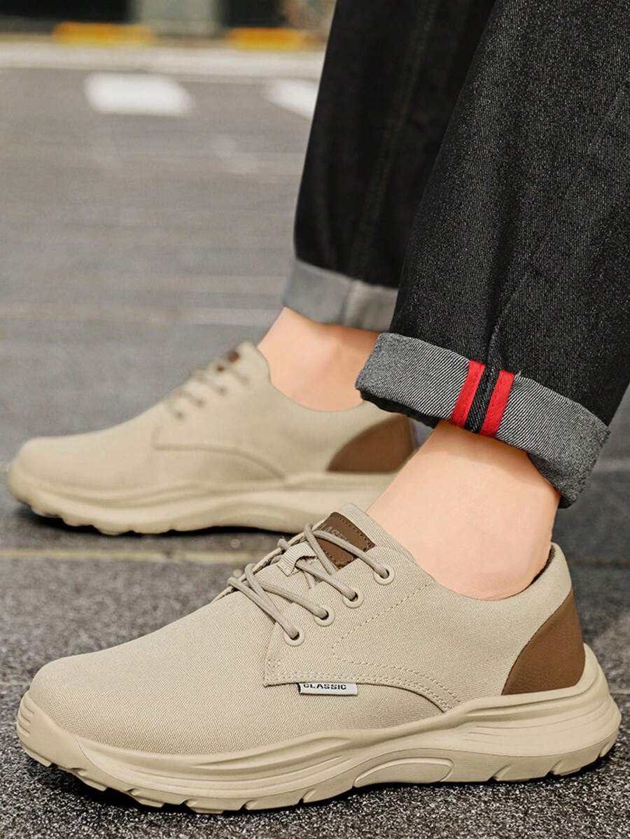 2025 Automne Nouvelles Chaussures Décontractées pour Hommes, Légères, Baskets en canevas à Semelle Épaisse, Chaussures de Sport Confortables, Convenant pour le Port Quotidien Intérieur et Extérieur, Grandes Tailles