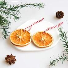 2pcs Christmas Dried Fruit Pendants Dried Flowers Pine Cones Orange Slices Cinnamon Rolls Shooting Props Christmas Pendant Decoration - Multicolor - View 17