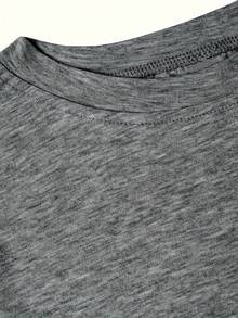 Comfortable Breathable Long Sleeve Heart Animal Paw Print T-Shirt, Casual Crew Neck Sports Tops For Summer Women's Clothinggifts For Mom-Free Shipping - Dark Grey - View 3