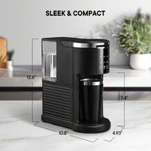 SHARDOR 3 In 1 Single Serve Coffee Maker For Ground Coffee & Teas, 6 To 14oz Brew Sizes, With 40oz Removable Water Reservoir, Self-Cleaning Function. - Black - View 7