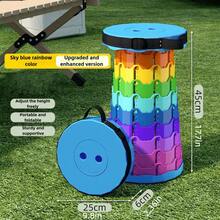 Outdoor Retractable Rainbow Stool Portable Chair Adjustable Rainbow Retractable Stool Fishing, Picnicking, Camping, Sketching, Train Queuing Retractable Folding Rainbow Stool Carefully Selected Outdoor Rainbow Folding Stools, Adjustable Rainbow Telescopic Stools