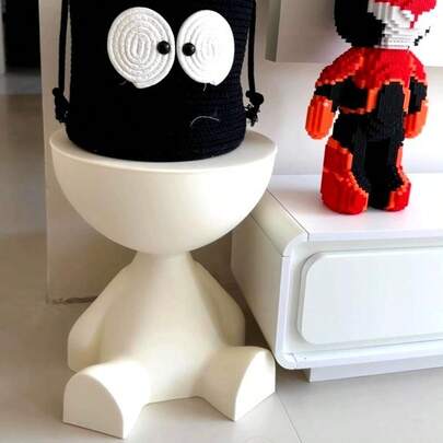 Tavolino rotondo e comodino 2 in 1 - Tavolino moderno con ripiano per piante | Si monta rapidamente in 5 minuti | Tavolino salvaspazio per piccoli appartamenti | Ideale per il soggiorno, la camera da letto e l'ufficio domestico