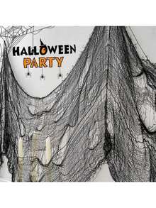 1PC Black 76* 183cm Halloween Party Decoration Haunted House Gauze DIY Decorative Cloth Suitable For Halloween Atmosphere Manufacturing Decoration - Black - View 6