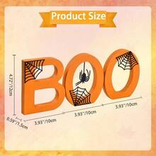 Boo Signs Halloween Table Decorations Indoor, 3PCs Cute Wooden Halloween Decor With Spiderwebs, Happy Boo Day Decoration Sign Home Office Mantel Shelf Tiered Tray Centerpiece - 噓 - 查看 5