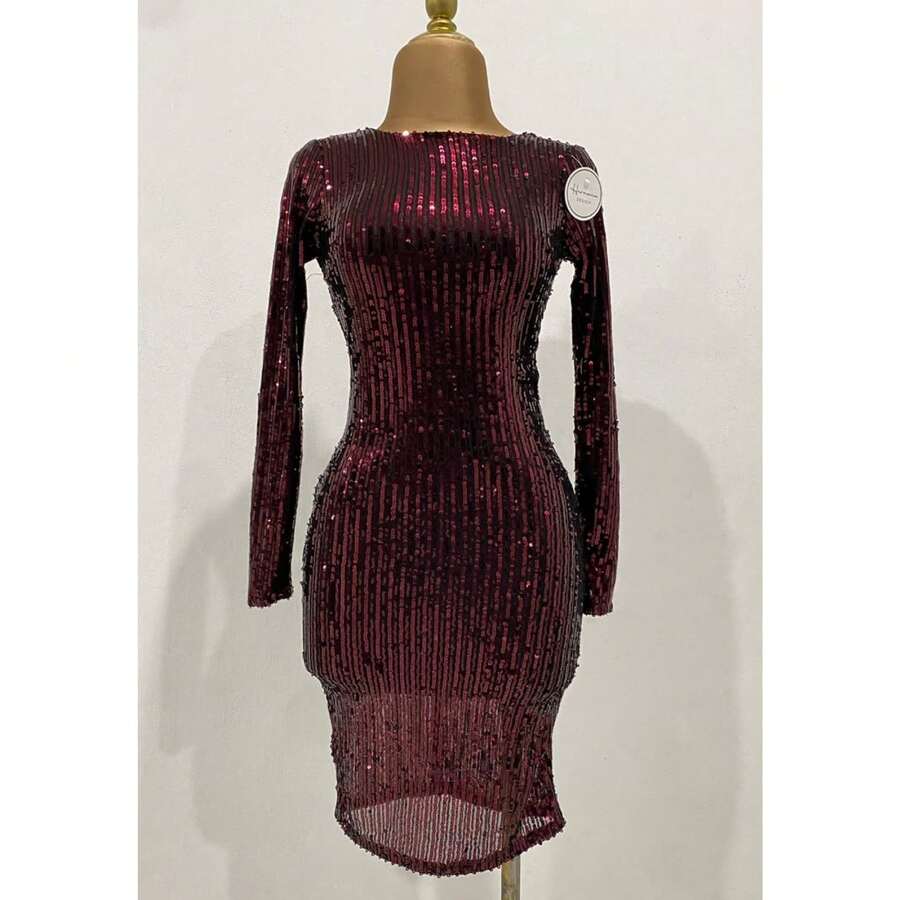Women Short Dresses - Red - View 1