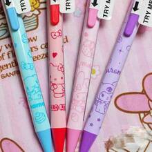 Sanrio Sanrio Cartoon aufblasbare Kugelschreiber Hello Kitty Kuromi Cinnamorol Cartoon Kugelschreiber mit beweglichem Arm zum Schreiben, Schreibwaren (Aufkleber "Probieren Sie mich" nicht enthalten)