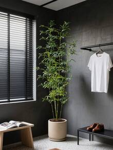 160厘米-270厘米大型人造竹树假棕榈植物树枝仿真龙血树高大的龙血树真实触感塑料竹叶仿热带树叶适用于家庭花园派对房间办公室户外装饰