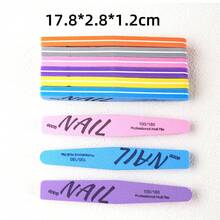 Factory Wholesale Professional 5pcs Double Side 100/180 Eva Nail File Buffer Mega Sponge File For Beauty Nail Tools For Press On Nails