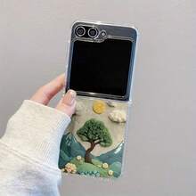 5120 Small Tree Flower Metal Side Clip Transparent Pattern Suitable For NUBIA Flip, Libero Flip 5G Phone Case Foldable Two-In-One Metal Side Clip Fashion Simple TPU Nubia Flip Cover Protective Case Unisex Durable Scratch-Resistant Anti-Drop - 無色 - 查看 5
