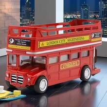 1 件复古英国双层巴士模型、合金玩具车、男孩玩具、合金巴士模型、复古英伦风格、合金巴士模型、车辆装饰、双层巴士礼物、可移动巴士收藏品、圣诞节礼物、圣诞装饰、感恩节礼物、平安夜礼物 - 彩色 - 查看 8