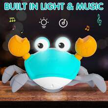 Crawling Crab Baby Toys, Magical Creature Toys, Baby Sensory Prone Toys 3 4 5 6 7 8 9 10 11 12-Year-Old Boys And Girls Learning To Crawl, 3-6 6-12 Years Old Toddlers Learning To Walk, Suitable For Children Over 36 Months Old - Blue-green - View 4