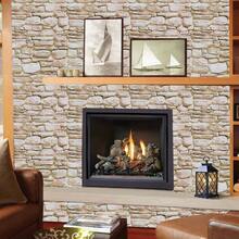 1pc Self-Adhesive 3d Three-Dimensional Wallpaper, Brick Pattern Wood Grain Decorative Wallpaper, Retro Background Wallpaper For Living Room Bedroom Balcony, Extra Thick Vinyl, Self-Adhesive, Wallpaper, Bathroom Kitchen Oil-Proof Wallpaper