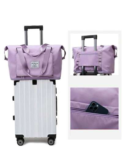 1 件牛津布旅行袋，可扩展和折叠，干湿分离，男女通用行李袋