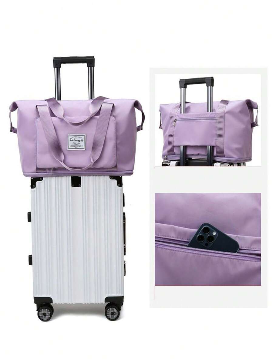 1 件牛津布旅行袋，可扩展和折叠，干湿分离，男女通用行李袋 - 彩色 - 查看 1