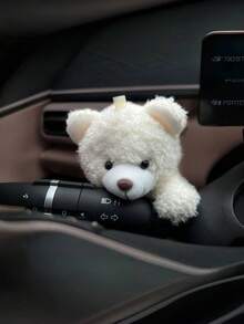 Ornament drăguț cu ursuleț de desene animate, decor creativ pentru bordul mașinii, accesorii interioare auto, decor pentru volanul mașinii, păpușă de pluș
