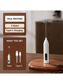 USB 可充电电动奶泡器 - 28000rpm 手持搅拌器，可制作完美的拿铁和卡布奇诺泡沫，厨房小工具