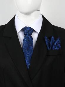 Set cravatta jacquard paisley vintage da 7 cm, combo formale da lavoro leggero