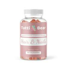 TuttiBear Hair Growth Gummies For Stronger, Shinier Hair | Vegan Supplement With Biotin, Zinc, Folic Acid & Vitamin C | Sugar-Free Strawberry Flavor | 1, 3 Or 6-Month Supply ✅ 24/48h Delivery - Others - View 1